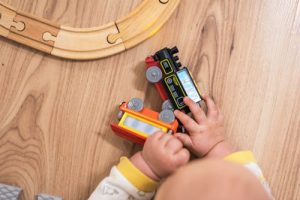 Green series Kinderplay Train en Bois Enfant, Circuit Train Enfant