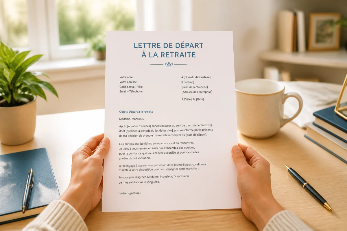 modèle courrier départ retraite