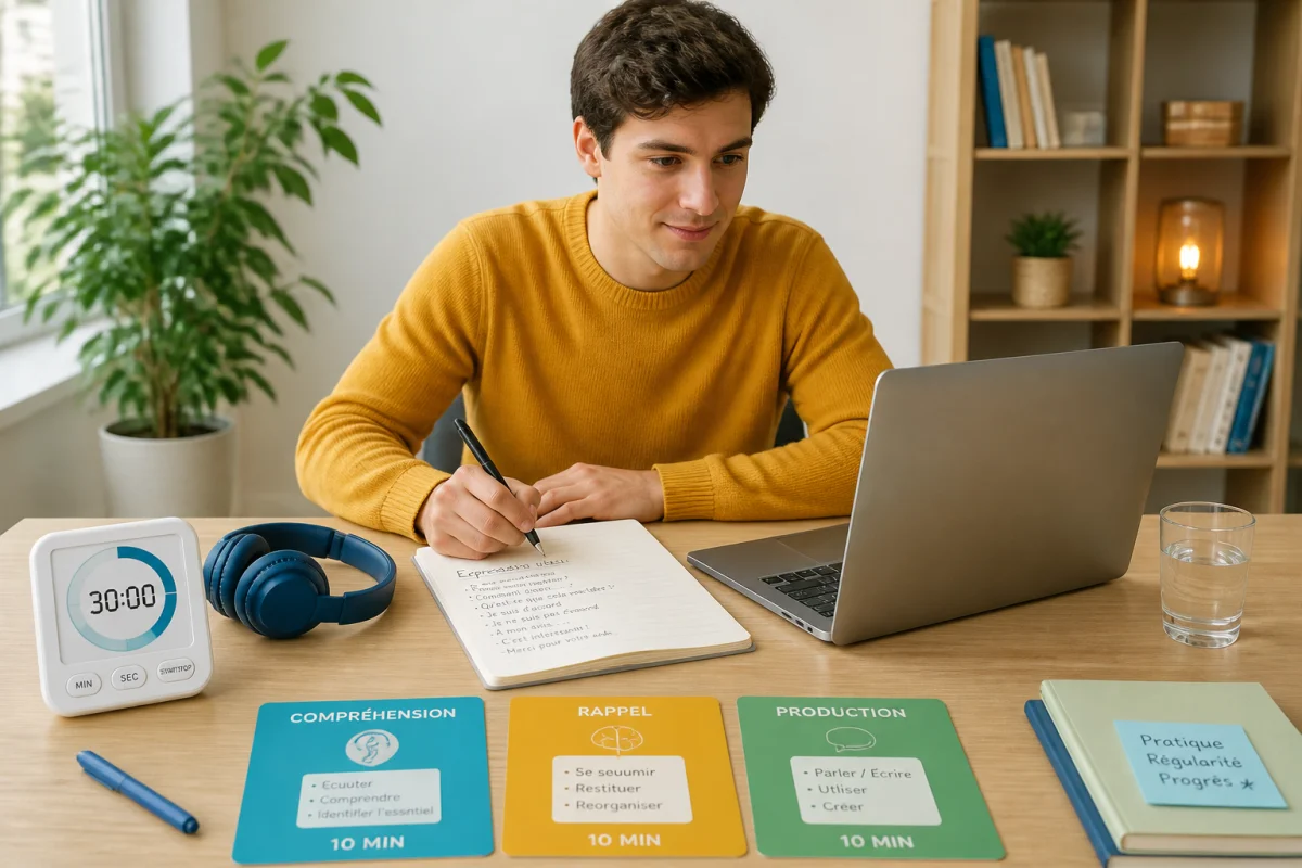 Apprendre le français en ligne avec un plan concret