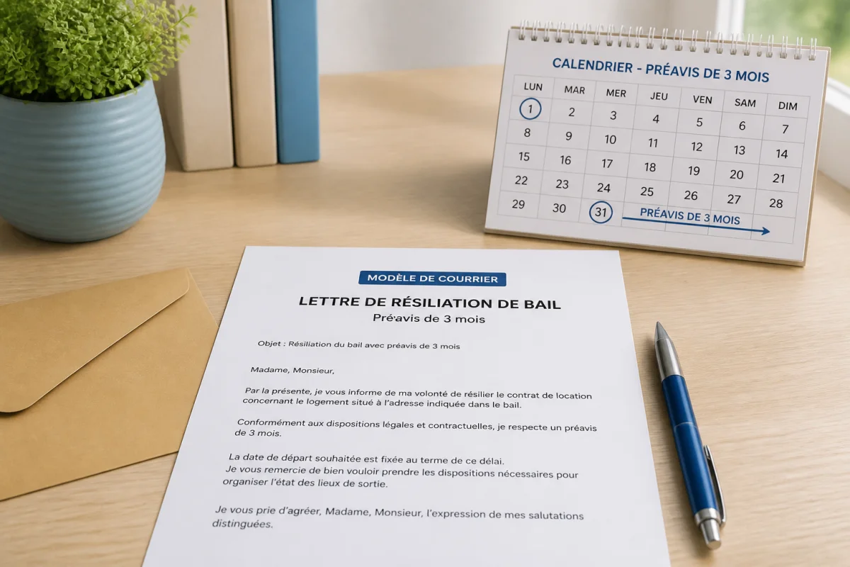 modele courrier resiliation bail